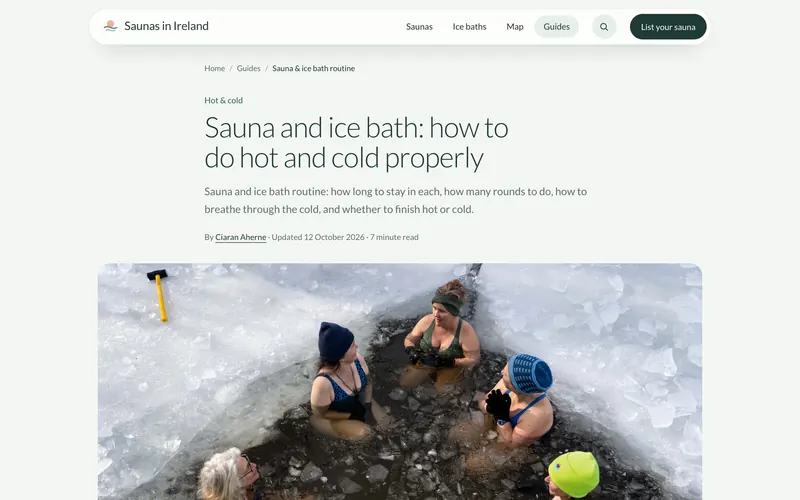 Guide page: Sauna and ice bath, how to do hot and cold properly